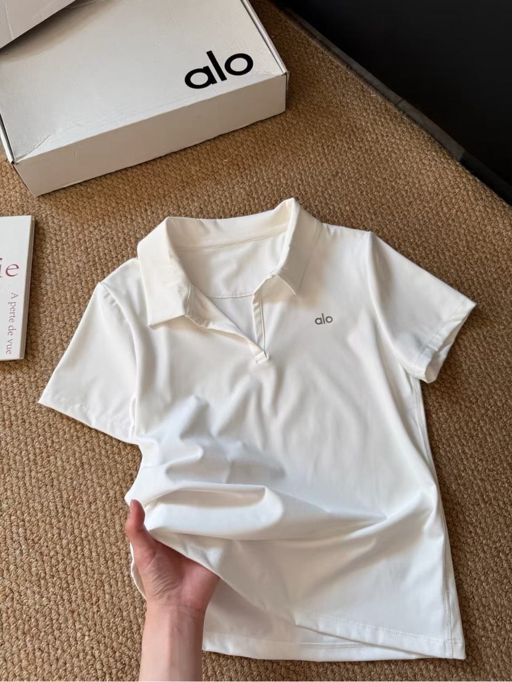ALO Yoga White Polo Top and Matching Skort Set - Picture 2 of 3